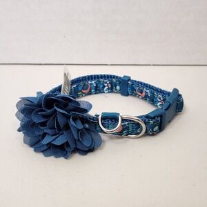 Top Paw XS Collar & Harness Lot of 2 Blue Collar W/Flower Tie Dye Harnes